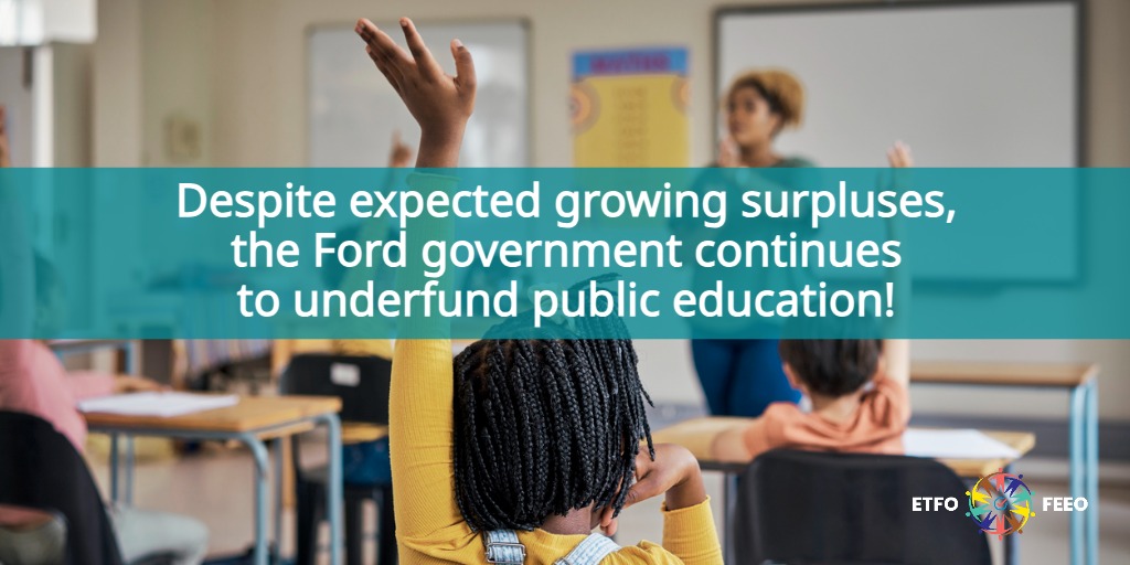 Elementary Educators (@etfoeducators) on Twitter photo "In its 2023 budget, the Ford govt had the opportunity to strengthen public education but chose, instead, to make cuts to services that impact student success and well-being. And now, with its fall statement, we’re seeing the same refusal to prioritize #onted," <a href="/ETFOpresident/">Karen Brown</a>. "In its 2023 budget, the Ford govt had the opportunity to strengthen public education but chose, instead, to make cuts to services that impact student success and well-being. And now, with its fall statement, we’re seeing the same refusal to prioritize #onted," <a href="/ETFOpresident/">Karen Brown</a>.