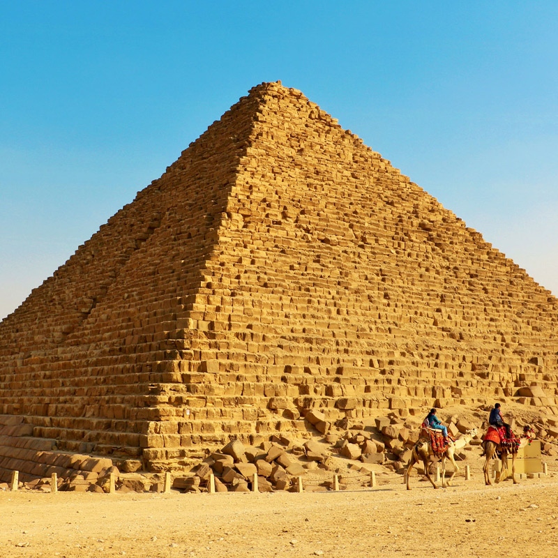 Pyramid of Menkaure #ThepyramidofMenkaure is the smallest of the three main pyramids of the #Giza #pyramid complex, located on the Giza Plateau in the southwestern outskirts of #Cairo, Egypt.