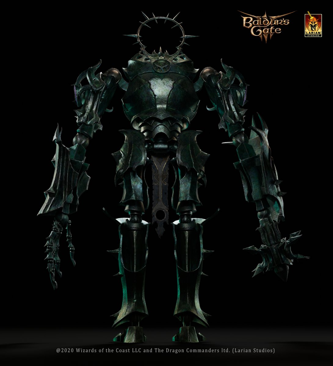 GinoKolling's tweet photo. Grym, the Adamantine Golem for Baldur's Gate 3, quite the fun model to make, and a great boss fight 😏

.

.

#BaldursGate3 #baldursgate #adamantine #robot #3dart #digitalart #3dartist #3dmodel #3d #zbrush #golem #dnd #dungeonsanddragons #construct https://t.co/o7irsHyIbN
