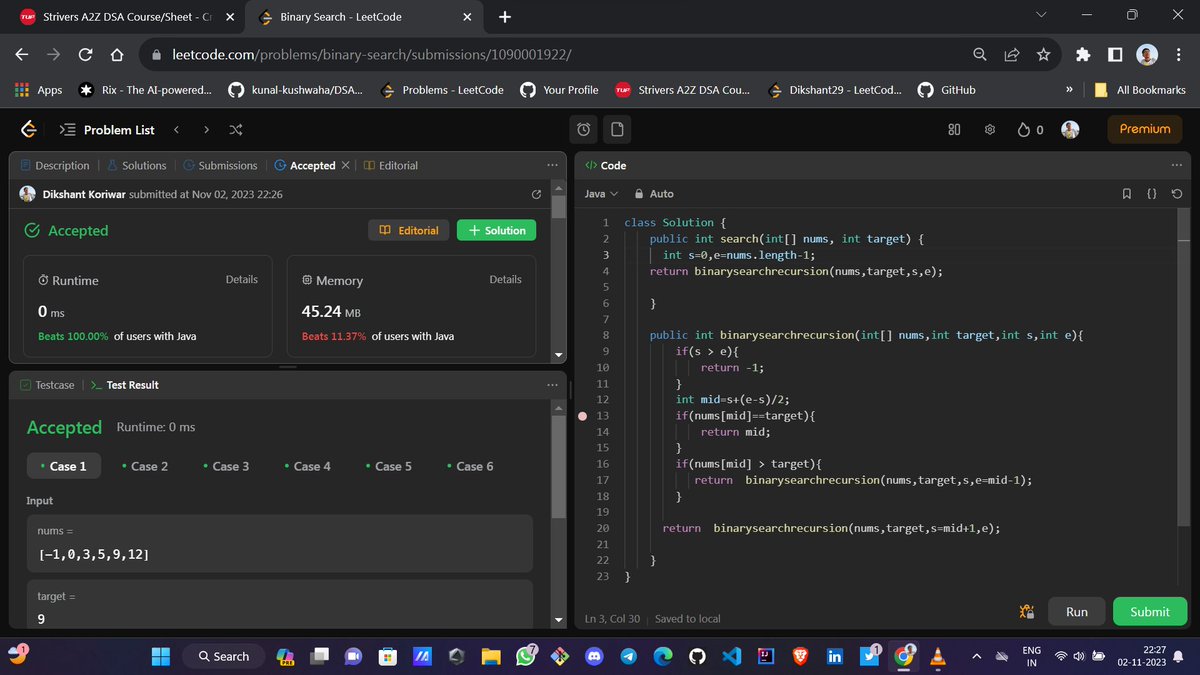 Dikshantk29's tweet image. On Day 42 of my #JavaDSA100DaysChallenge,
I&apos;m navigating the balance between tackling basic questions and preparing for college exams. 📚📝
Striking the right balance is essential for success.🚀
problems you can practice:
lnkd.in/datHT5iQ

#100daysofcode #ExamPreparation