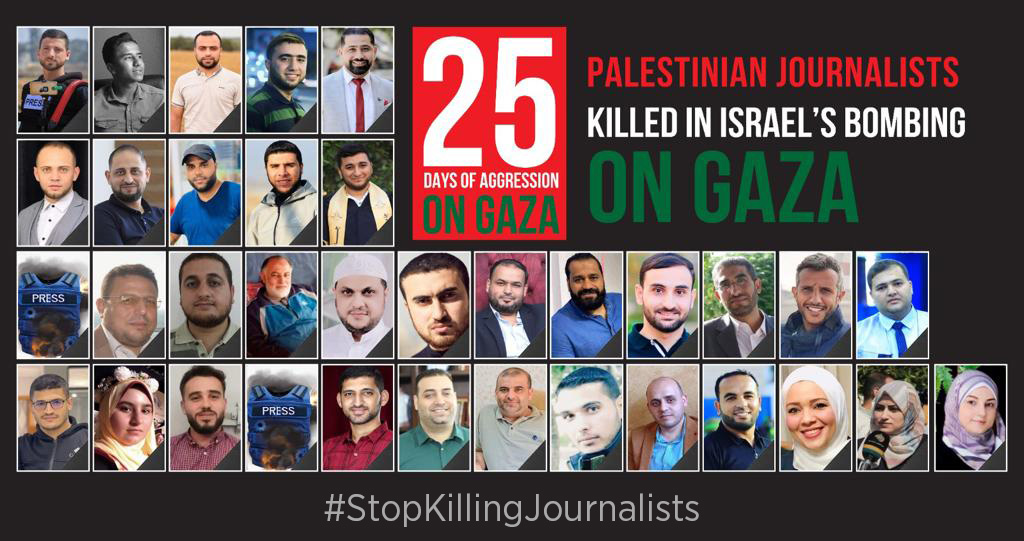 Bizler mesleklerini icra ederken apartheid güçleri tarafından öldürülen gazetecilerin kısılan sesi olacağız.

#StopKillingJournalists