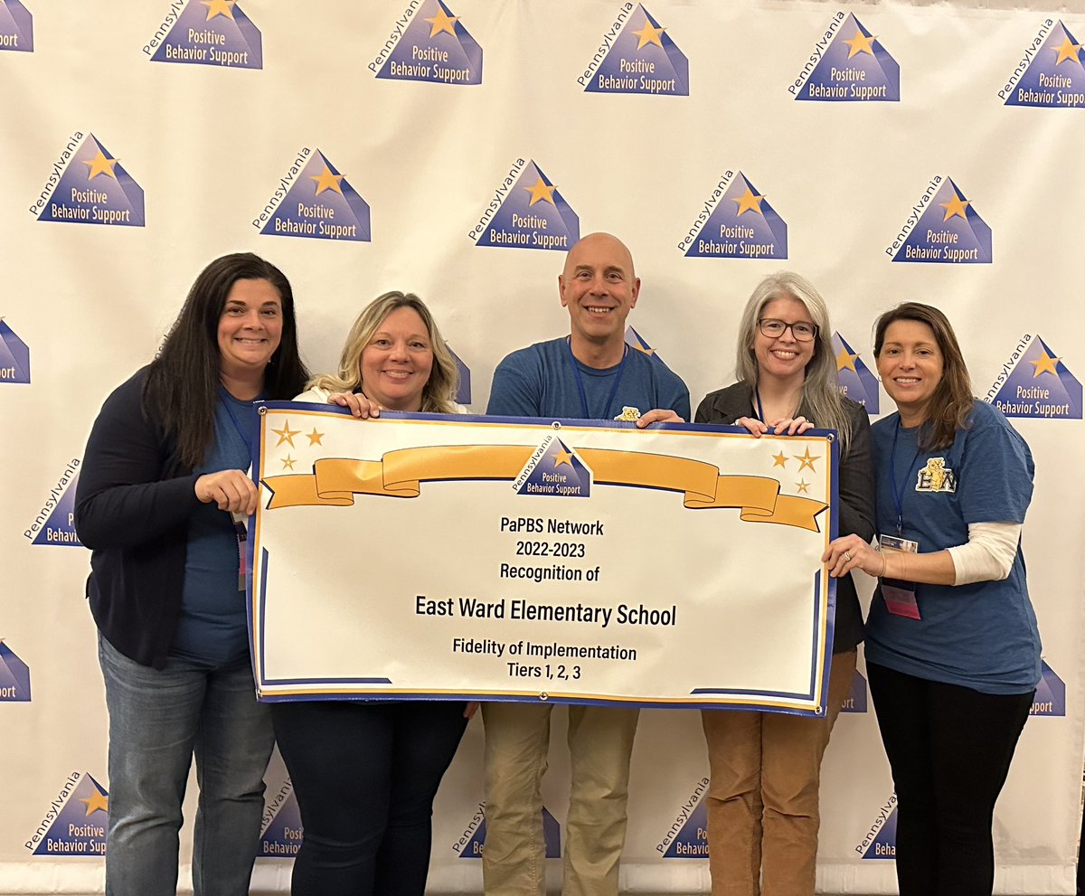 Members of our PBIS Team were recognized for all 3 Tiers at the annual PaPBS conference! We are respectful, responsible, safe, &amp; kind! #goewcougars #everyonematters 💙🤍💙🤍
<a href="/PaPBSNetwork/">PaPBS Network</a> 
<a href="/DASD_Schools/">DASD</a> 
@EquityDASD