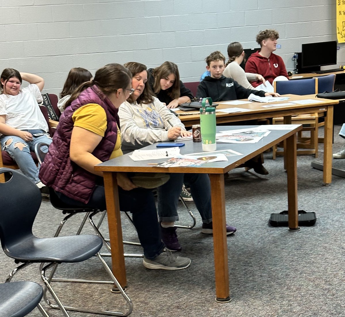 PRMSHoppe's tweet photo. PRMS Business students did their version of Shark Tank today. 🦈💰🦈💰Some great ideas were shared. 😊⁦@USD449⁩ https://t.co/JiJEtonXU1