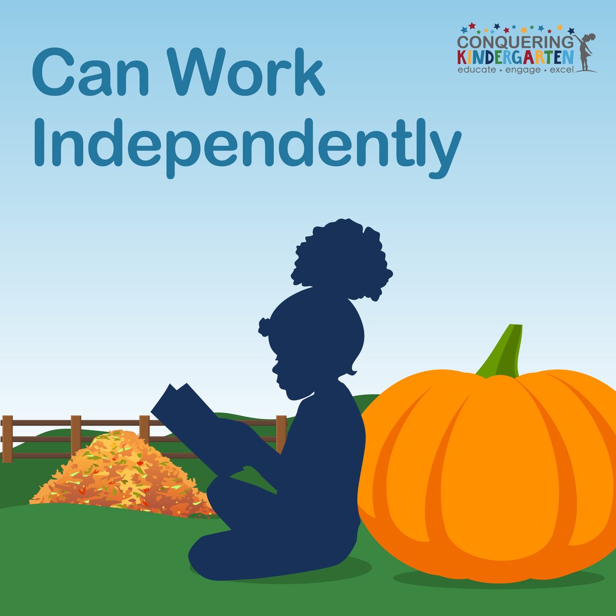 Learning how to “Work Independently” is one of the 14 social &amp; emotional skills that can be found on <a href="/PHLschools/">Philadelphia Schools</a> #kindergarten report card. Learn more: conqueringkindergarten.org/the-14-skills/ #ConquerKindergarten