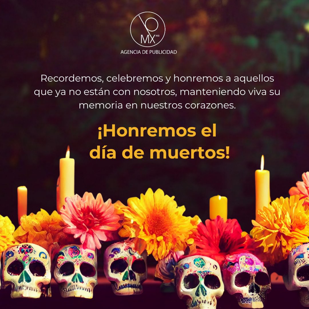 cbrandMX's tweet photo. En el Día de Muertos, nuestras raíces y recuerdos cobran vida. Celebremos juntos la memoria de quienes partieron, iluminando el camino con amor, color y tradición. En BrandMX honramos el día de muertos. 💀💐

#diademuertos #tradicion #tradicionmexicana #2denoviembre #mexico https://t.co/wqJTVapeKU