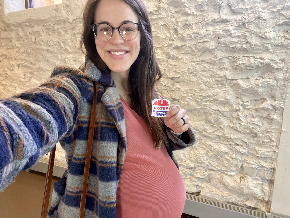 Thankful for early voting! 🗳️ ☀️ 🤰🏻

Not gonna make it to next Tuesday, but hope you will make plans to vote early or on Nov. 7!