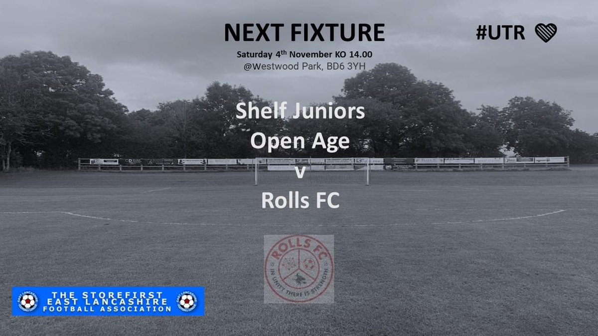 Our First Team is hitting the road to Halifax for a showdown with @ShelfJuniorsAFC in the @WestRidingFA Cup First Round weather permitting🏆⚽ 🕒 Kick-off: 14:00 🏟️ Westwood Park, BD6 3YH Let's show our support and wish our team the best of luck! Go team! 🔵⚪ #WestRidingCup