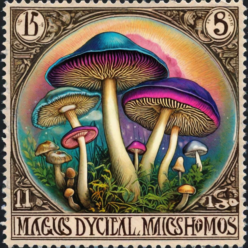 AICantDrawHands's tweet photo. Mushrooms are not here to please you. They are here to challenge, enlighten, and transform you. Always remember the power and mystery of fungi. #mushroomstamp #stamp #postalart #psychedelicart #trippyart #shroomart #mushroom #stonerart #trippy #fakevintage #aicantdrawhands #aiart https://t.co/HiTh3NPkZy