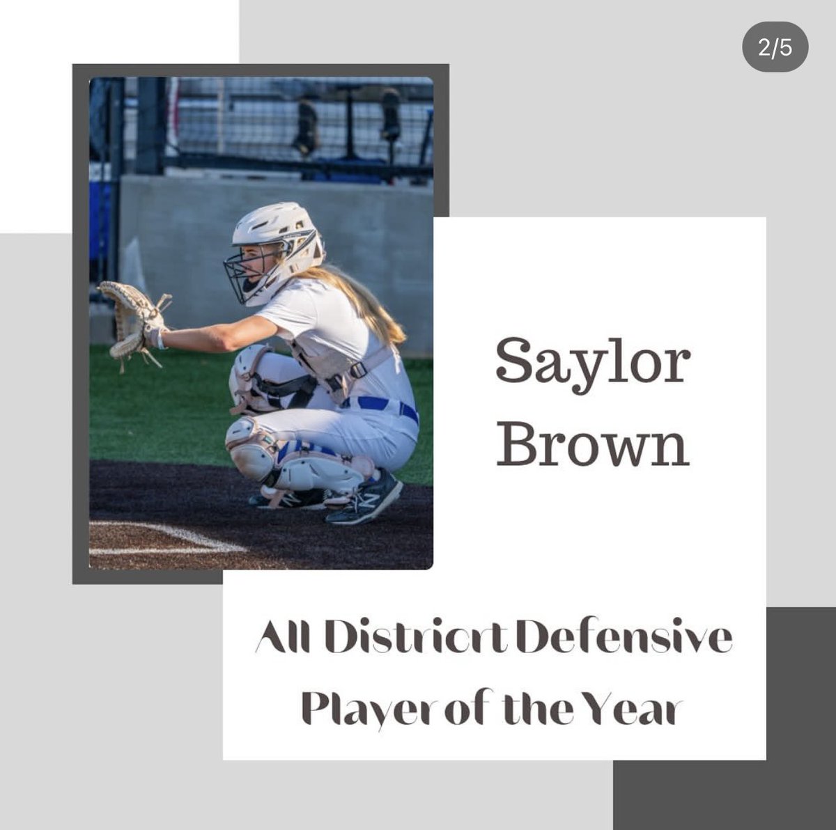 I am so blessed to be All conference DPOY and 2A district 14 DPOY of the year as well!! <a href="/AndreaMVaughan/">Andrea Vaughan</a> @malori_moss <a href="/rsusoftball/">RSU Softball</a>