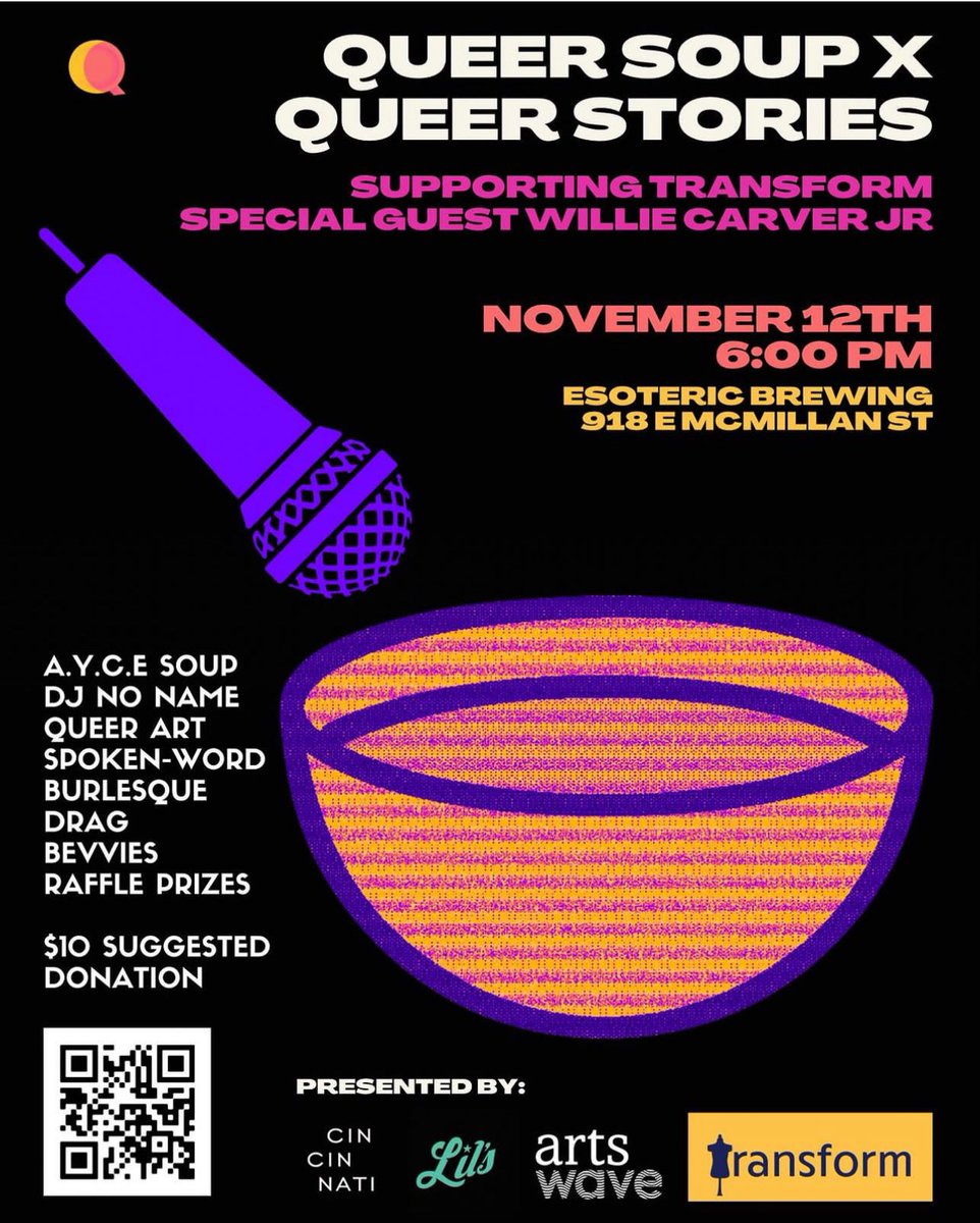 We are thrilled to see Lil’s bringing back Queer Soup. Please join us on November 12th at Esoteric Brewing! #ProtectTransKids  #SupportLGBTQYouth #Transgender #LGBTQIA #Queer #Asexual #Intersex #NonBinary