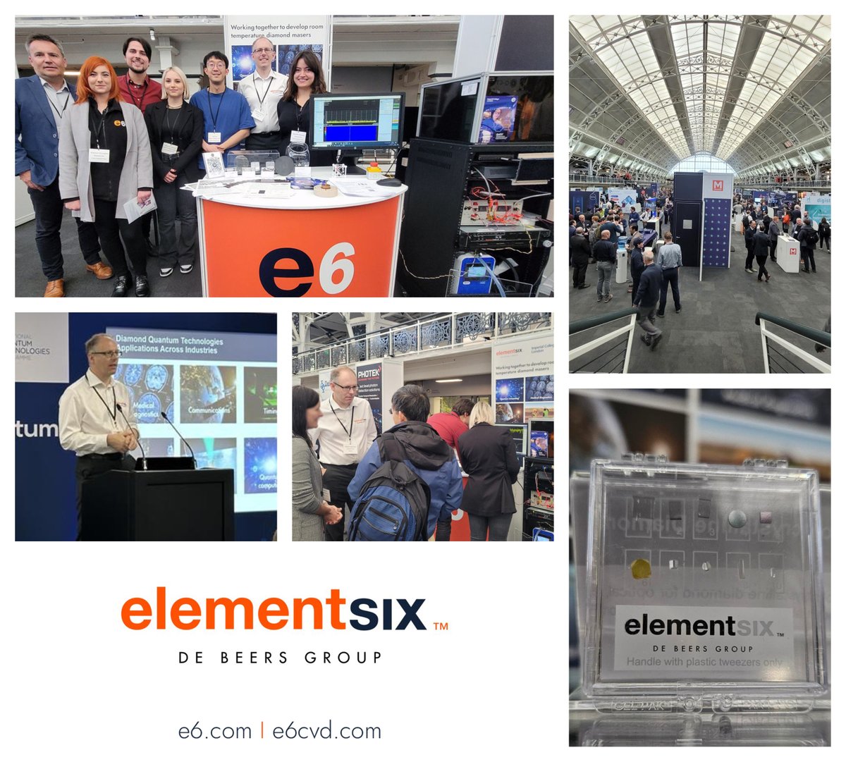 🌌 It was great to be at the UK National Quantum Technologies Showcase 2023 with #E6’s Dr Matthew Markham &amp; the team from <a href="/imperialcollege/">Imperial College London</a>.