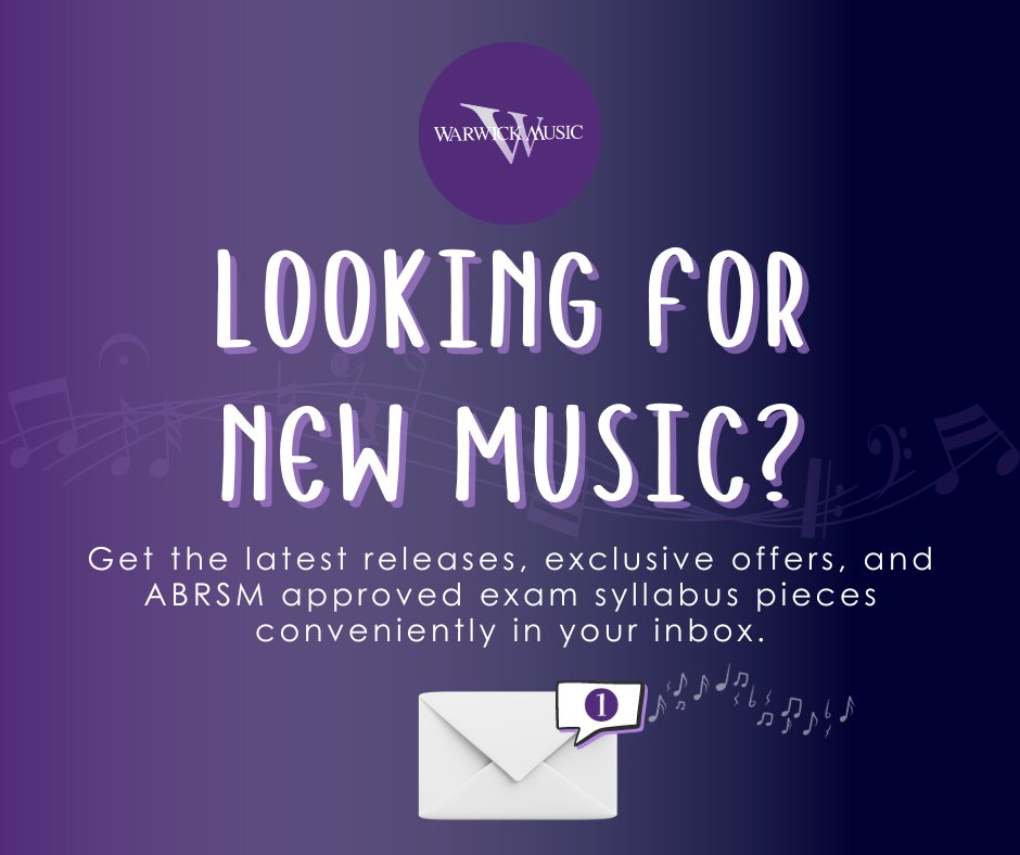 Save yourself valuable time searching for new music! Simply sign up below for ⬇️:

🎼 New Publications
🎉 Exclusive Offers
✅ ABRSM &amp; Trinity Approved Exam Syllabus Pieces

No more, no less. Receive them once a week, directly to your inbox 📨🎶

bit.ly/45Z4YSP