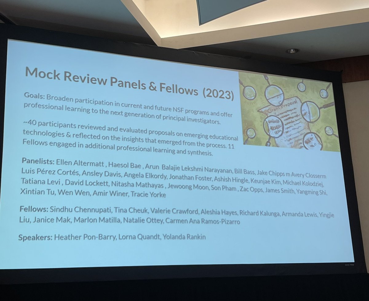 Mock Review Panels & Fellows (2023) Goals: Broaden participation in current and future NSF programs and offer professional learning to the next generation of principal investigators. #CIRCLS23 #NSFfunded
