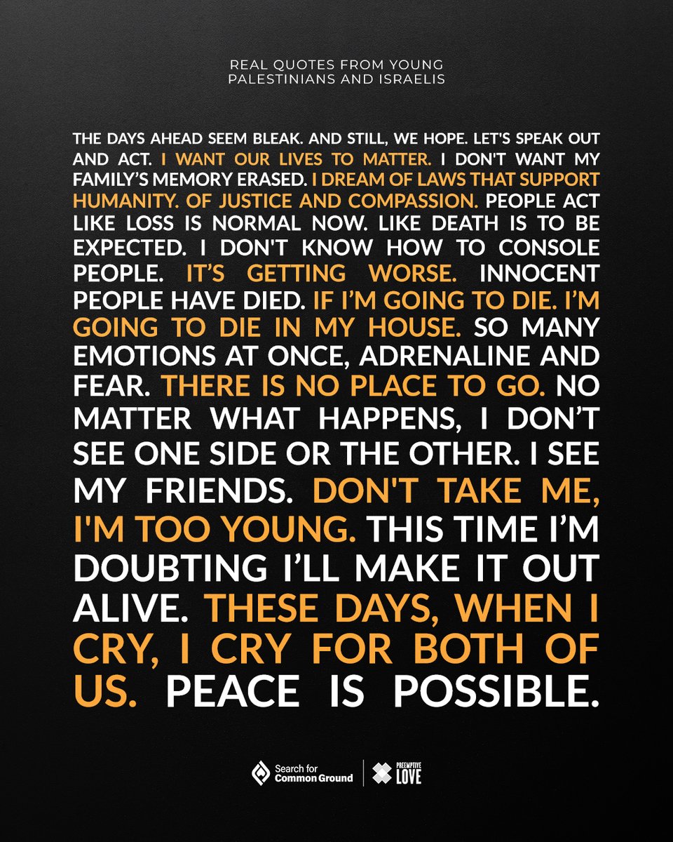 SFCG_'s tweet photo. If we need to know who said what before we determine how we feel about it, that’s part of the problem.

Empathy leads us to peace. Peace is possible.

Learn more: https://t.co/FKKF7nGFVM https://t.co/Ct2axvc2zk