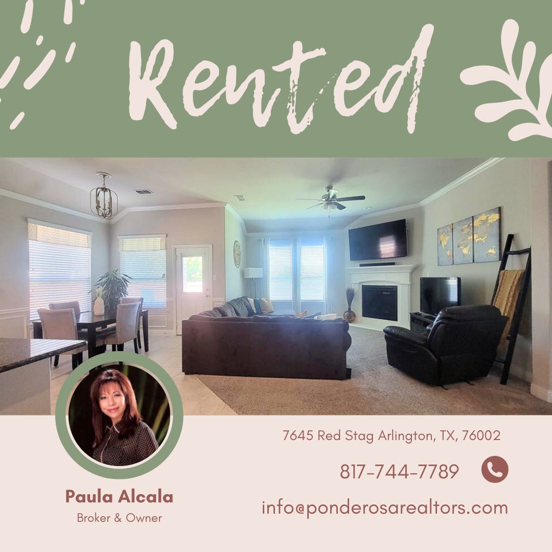 Off the Market! That's always something great for a landlord to hear! Message or Call me for your #propertyManagement needs in the #dfw or #northtexas area! #texasrealestate