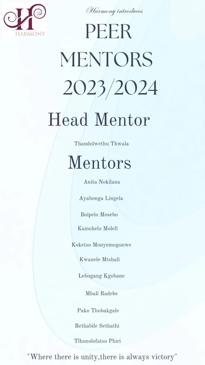 HouseHarmony_'s tweet photo. Congratulations to our newly elected mentorship team🌸🤍🌸 https://t.co/yYJ2mBB7OX