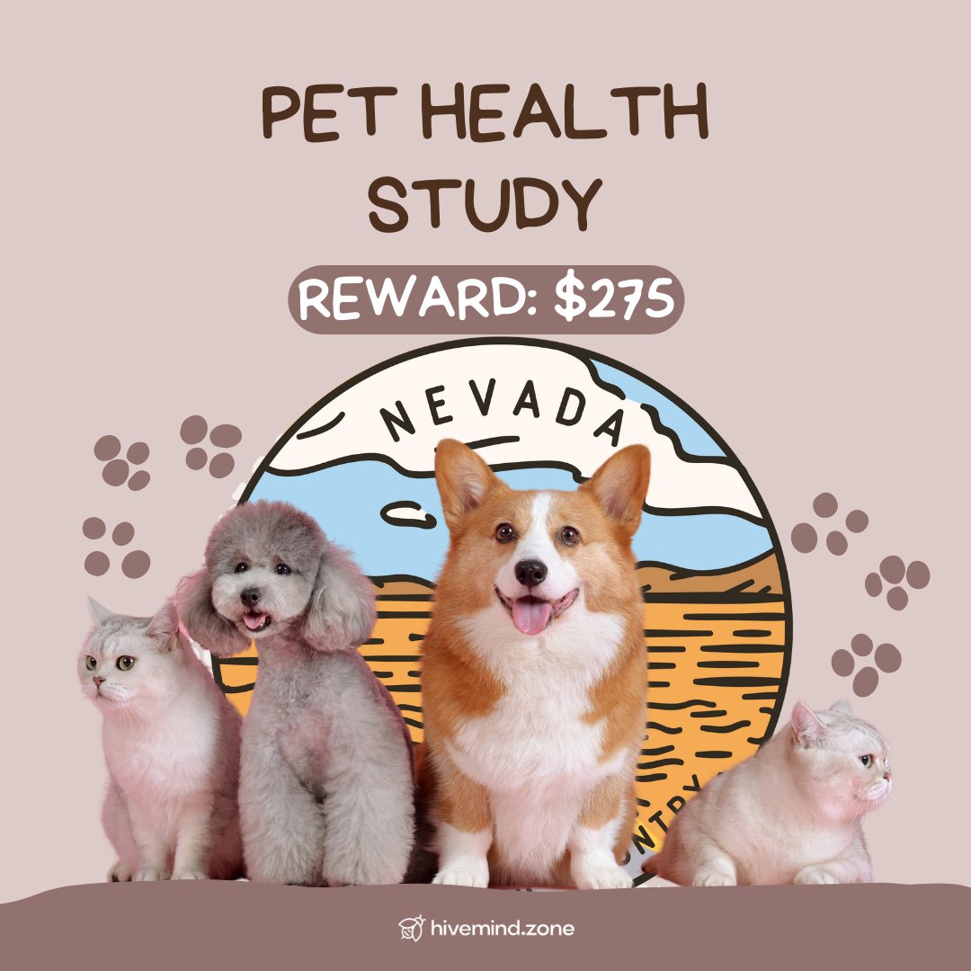 Which pet supplies do you purchase to maintain your pets' health? Tell us all about it in a 2.5-hour in-person interview in Las Vegas. For your time and participation, you'll receive $275! Apply here:
bit.ly/47aR7JU
#lasvegas #petsoflasvegas #vegaspets