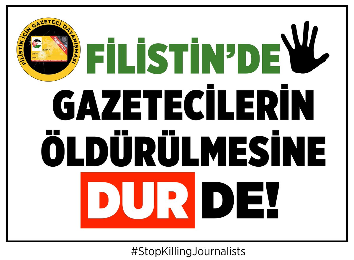 Gazeteciler gerçeğin tanıklarıdır, onları susturamazsınız 
#StopKillingJournalists #PressForPalestine