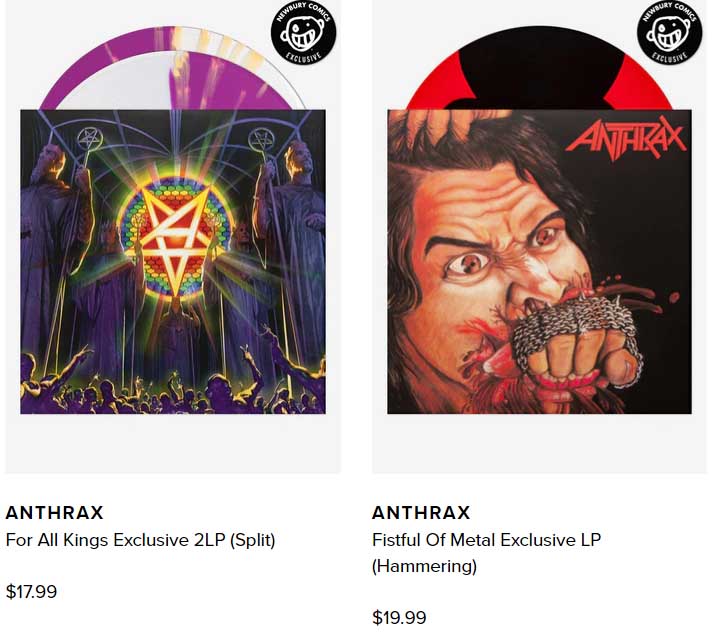 Megaforce Records (@megaforce) on Twitter photo HEADS UP Vinyl Collectors. Check out these cool, exclusive Anthrax vinyls from <a href="/newburycomics/">Newbury Comics</a> . Grab'em while you can at this link:
newburycomics.com/col.../megafor… HEADS UP Vinyl Collectors. Check out these cool, exclusive Anthrax vinyls from <a href="/newburycomics/">Newbury Comics</a> . Grab'em while you can at this link:
newburycomics.com/col.../megafor…