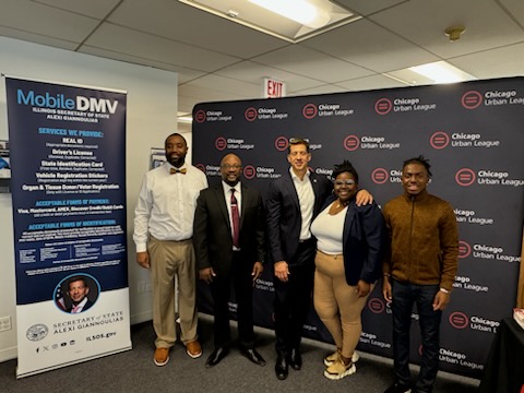 Secretary Alexi Giannoulias (@ilsecofstate) on Twitter photo Thank you to the <a href="/ChiUrbanLeague/">Chicago Urban League</a> for their incredible work in our communities and for hosting a #MobileDMV event today. It's a privilege to collaborate with <a href="/StateRepKim/">Kim du Buclet</a> and <a href="/SenatorHunter/">Sen. Mattie Hunter</a> to better serve our constituents. Thank you for your efforts and dedication. #ILSOS Thank you to the <a href="/ChiUrbanLeague/">Chicago Urban League</a> for their incredible work in our communities and for hosting a #MobileDMV event today. It's a privilege to collaborate with <a href="/StateRepKim/">Kim du Buclet</a> and <a href="/SenatorHunter/">Sen. Mattie Hunter</a> to better serve our constituents. Thank you for your efforts and dedication. #ILSOS