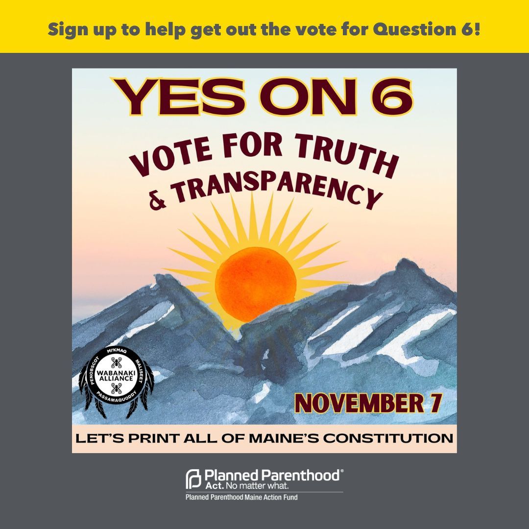 PPMEAF's tweet image. Help us Get Out the Vote for Question 6!

Sign up to volunteer: buff.ly/3QlwFPK 

#mepolitics
#yeson6