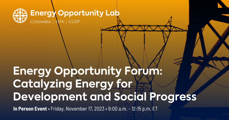 ColumbiaUEnergy's tweet photo. π
Nov 17
π Faculty House, @Columbia
Register now for our first ever Energy Opportunity Forum, featuring @JasonBordoff, @mclott, Shalanda Baker (@ENERGY), @AngelaAchurie (@EnvDefenseFund), @AmbMKimani, and more.
#ColumbiaEOF