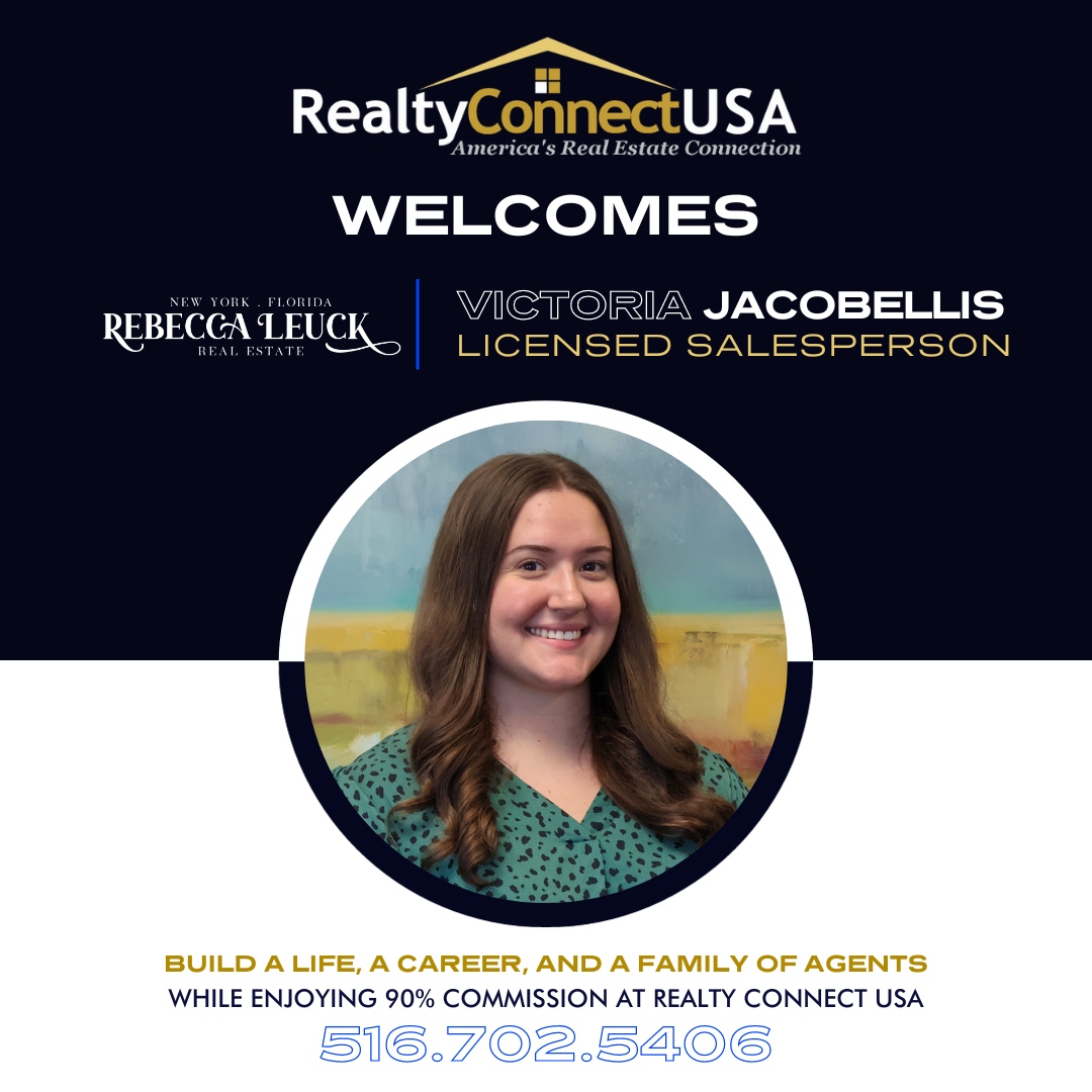RealtyConnectLI's tweet photo. Please join us in extending a warm welcome to Victoria Jacobellis, the newest member of our Realty Connect family &amp; Team Leuck!⁠
⁠
Victoria Jacobellis, Licensed Salesperson⁠
☎️ Office: 631.778.7909⁠
📲 Cell: 631.605.4555⁠ https://t.co/eHnyPsi8LC