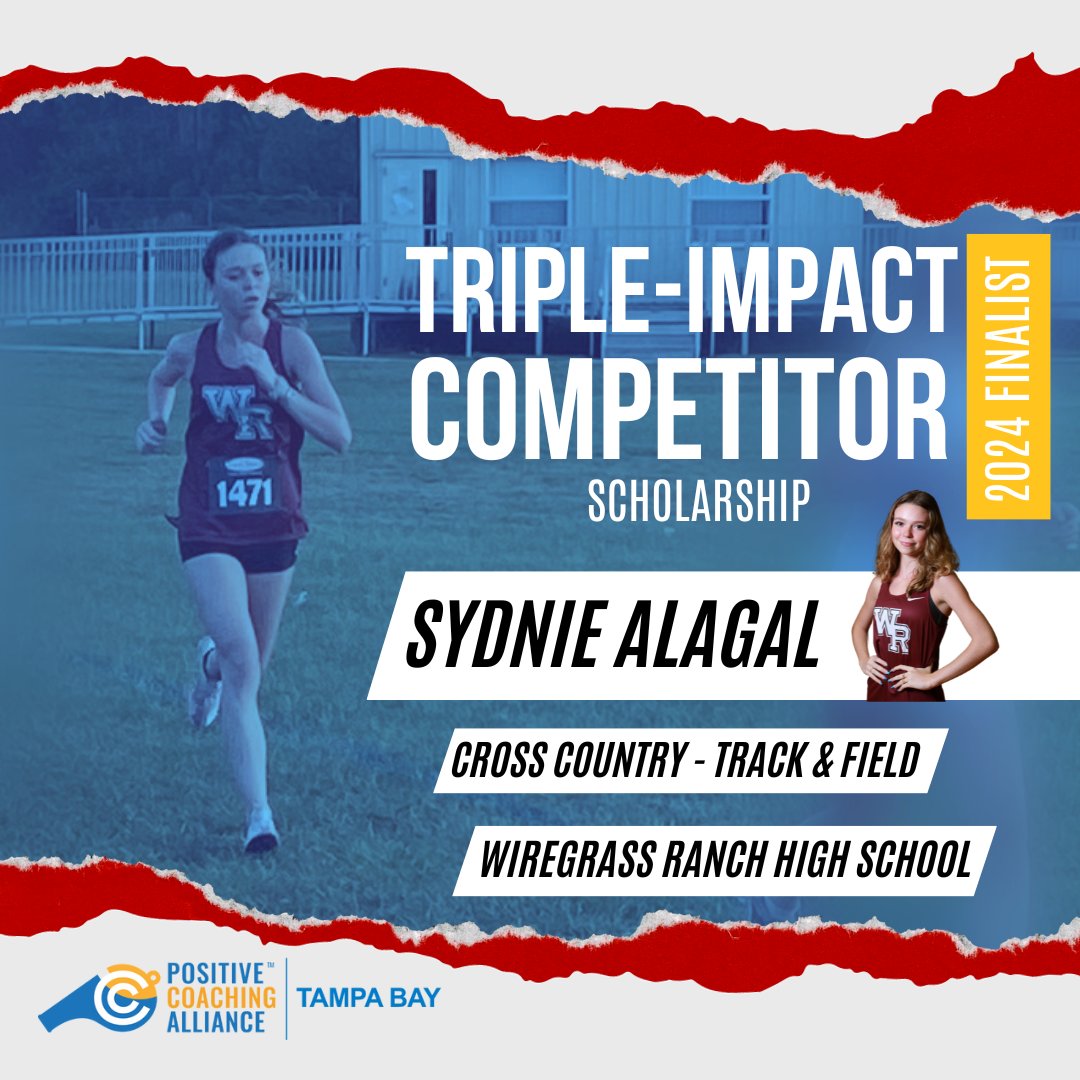 2nd Finalist Highlight for the Triple-Impact Competitor Program Awards goes to Sydnie Alagal of Wiregrass Ranch High School, who competes in Cross Country &amp; Track &amp; Field. Her favorite quote: "Everything happens for a reason" Congrats! @ssydnie_27

Finalist #3 revealed tomorrow!
