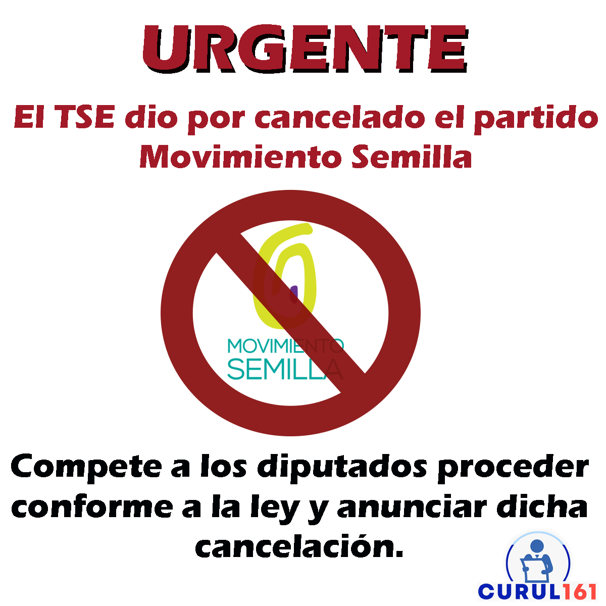 #Urgente TSE dio por cancelado el partido Movimiento Semilla

#TSE #CongresoGT #MovimientoSemilla #Cancelado