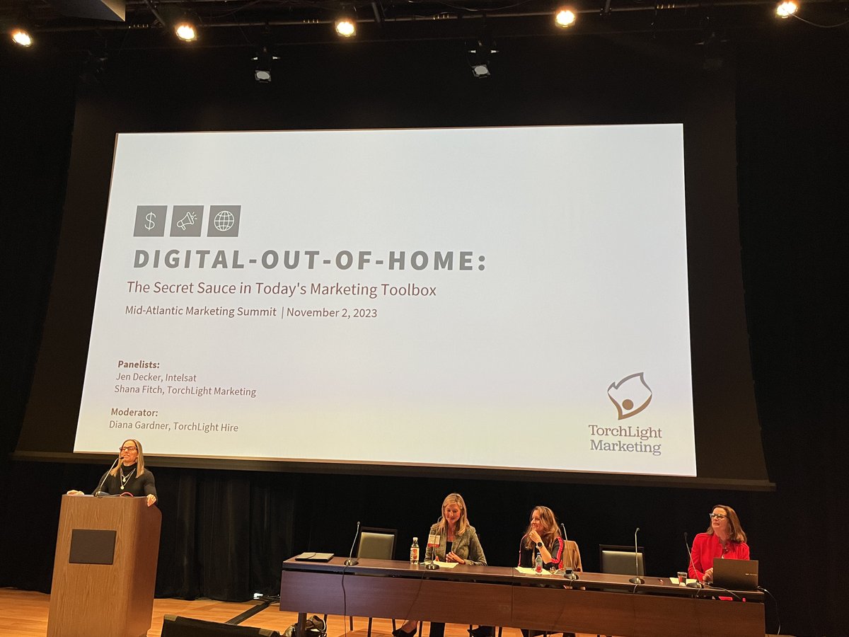 TorchLightHire's tweet photo. We're live at the Mid-Atlantic Marketing Summit with our Digital Out-of-Home panel! #MidAtlanticMarComSummit https://t.co/x85sXTWDui