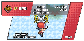 Whack_a_Hack's tweet photo. 🥇¡PRIMER PUESTO de la categoría RPG en el TERCER MPT 2023 de WaH para Schrroms!🥇
💥POKÉMON INFINITE FUSION💥
#wah #whackahack #mpt #wahmpt #hackrom #fangame #gba #rpg #nds #gbc #gamedev #pixelart https://t.co/nQMhgj9tSx