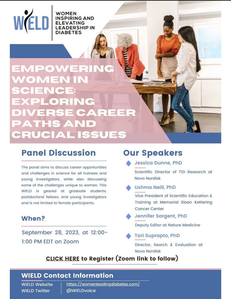 Dr. Jessica Dunne (@jessdunnephd) on Twitter photo In case you missed it! The recording of the <a href="/WIELDvoice/">Women Inspiring & Elevating Leadership in Diabetes</a> Panel Discussion: Empowering Women in Science: Exploring Diverse Career Paths & Crucial Issues is now online... youtu.be/AJ5MPjlw6GA?si… In case you missed it! The recording of the <a href="/WIELDvoice/">Women Inspiring & Elevating Leadership in Diabetes</a> Panel Discussion: Empowering Women in Science: Exploring Diverse Career Paths & Crucial Issues is now online... youtu.be/AJ5MPjlw6GA?si…