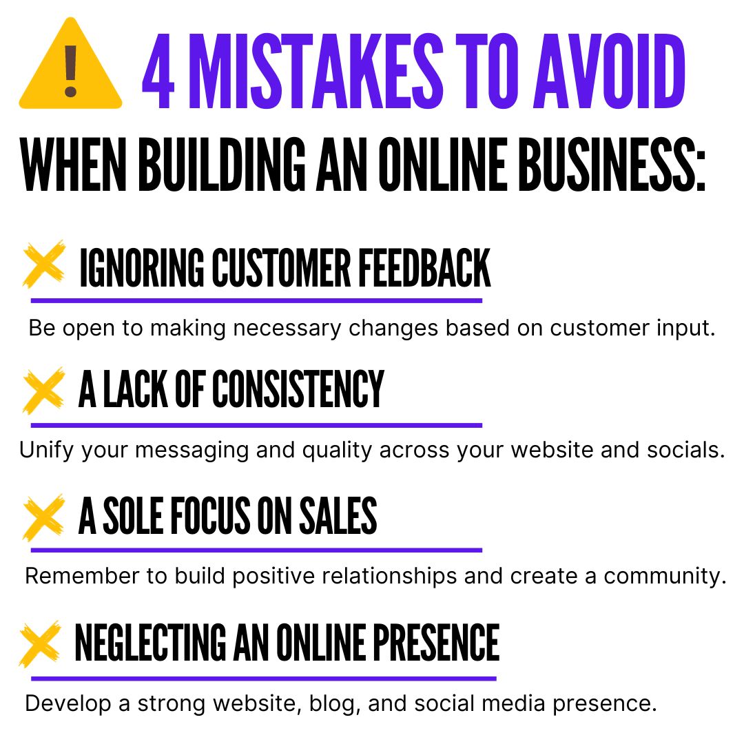 Building an online business? We want to make sure you're on the right path 🌟 Steer clear of these 4 common mistakes: