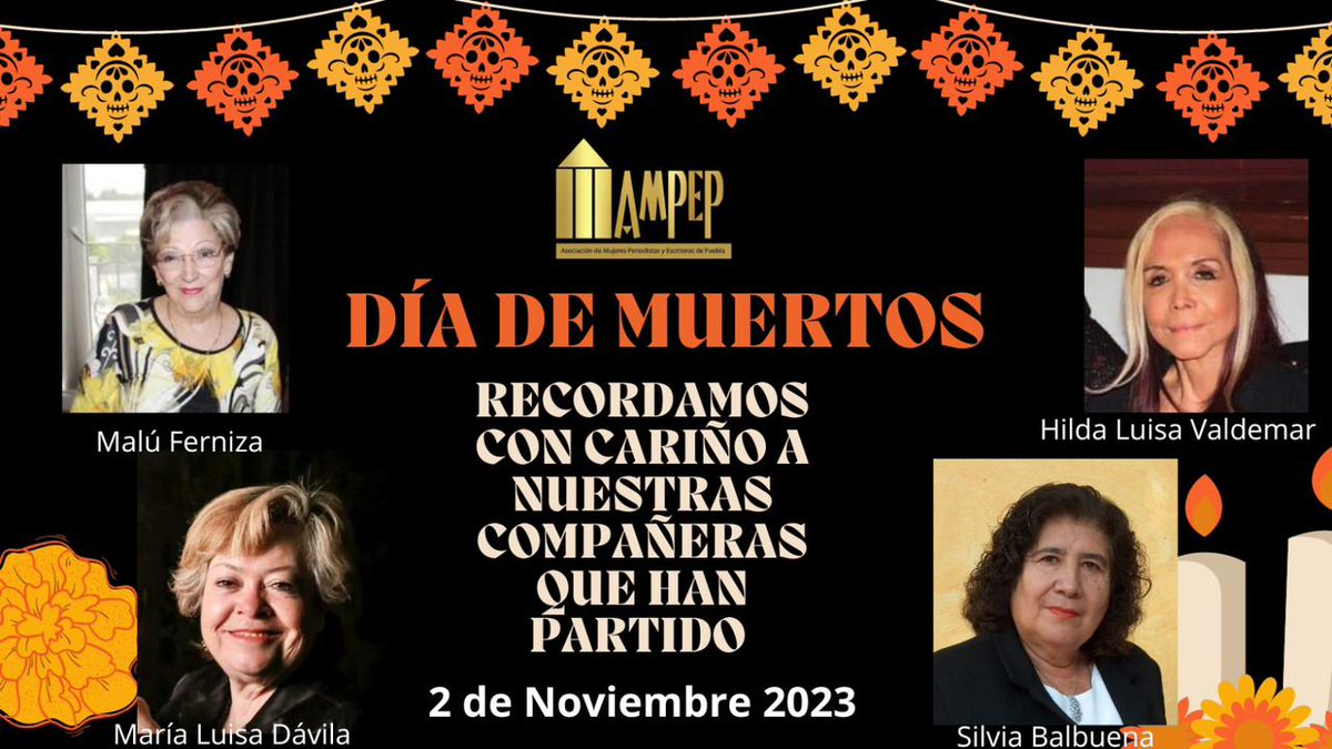 AmpePuebla's tweet photo. Nuestro homenaje de @AmpepOficial a nuestras amigas periodistas y escritoras Hilda Luisa Valdemar, María Luisa Dávila, Silvia Elena Balbuena Vivas  y Malú Ferniza.

Gracias por todo el cariño que nos dieron en AMPEP.  🕊️🕊️ https://t.co/ynrfO0S9Sa