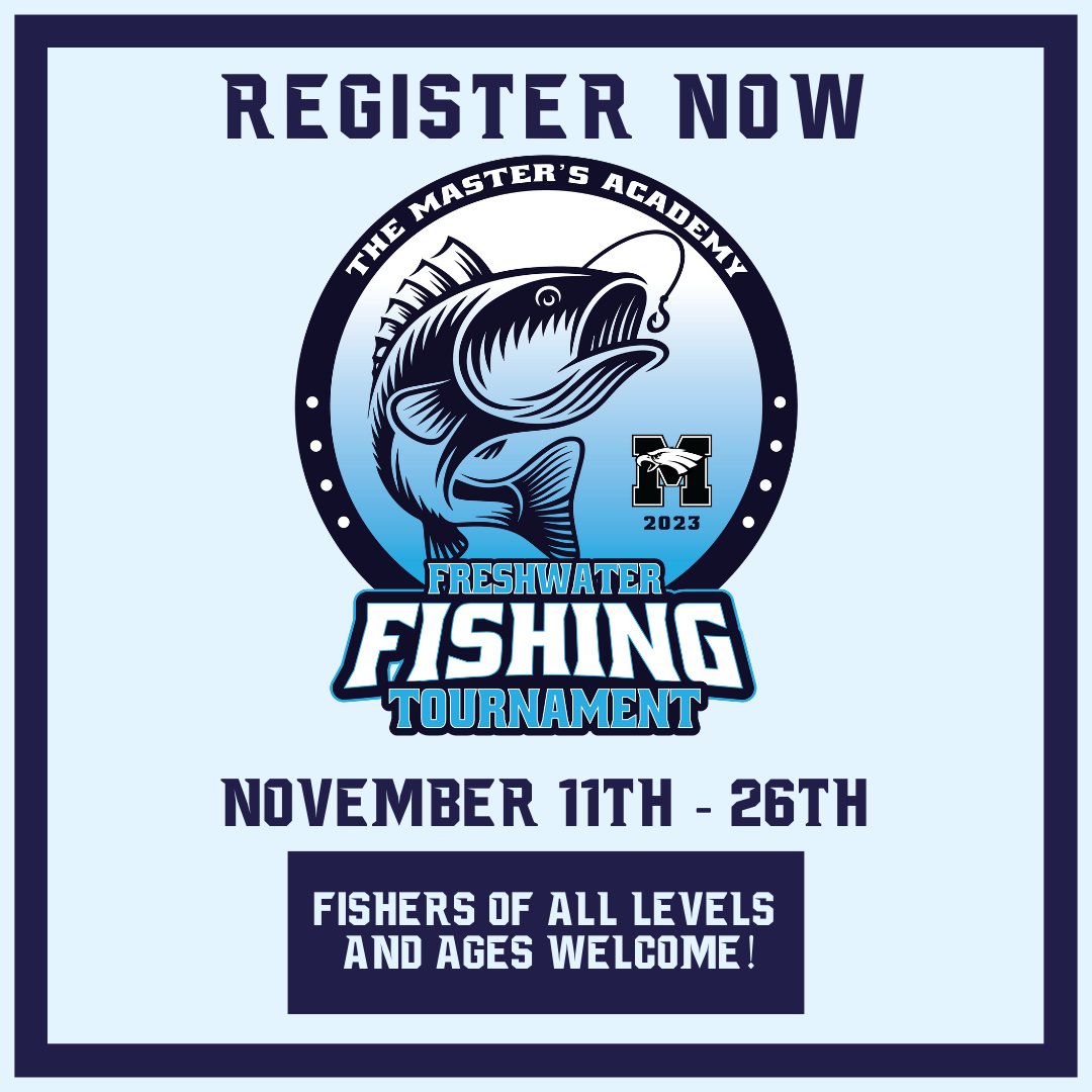 Registration for TMA's annual Freshwater Fishing Tournament is now open!🎣 Click the link in our bio for more information or to register now! #soareagle #tmafishingtournament #fishingtournament