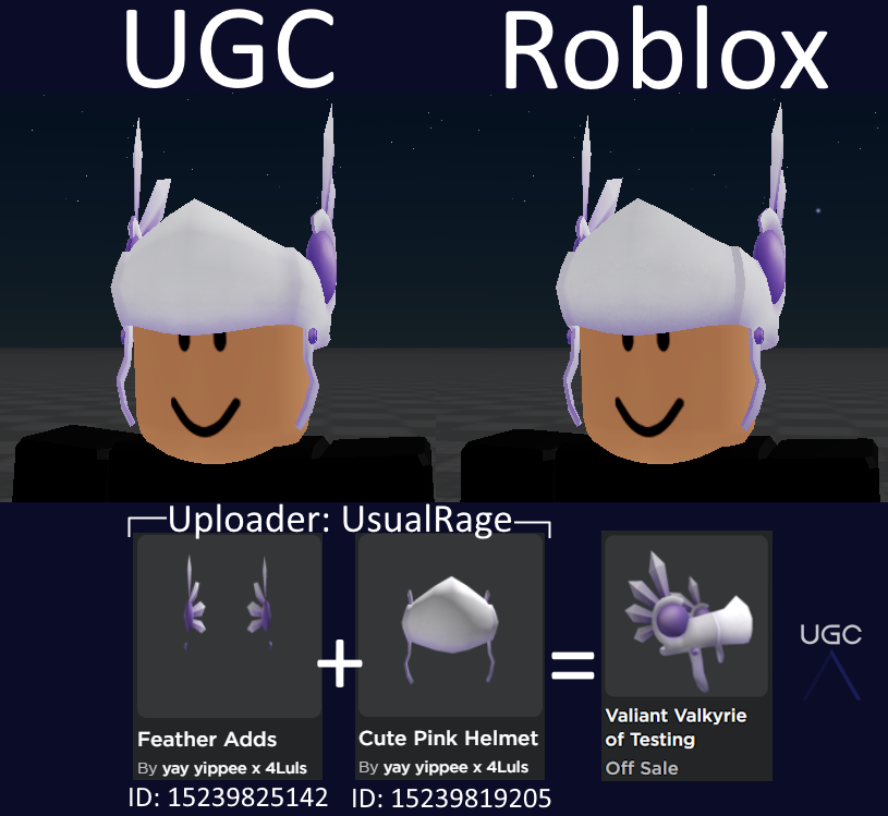 Peak” UGC on X: UGC creator UsualRage uploaded a 1:1 copy of the item Epic  Face in 2 parts. #Roblox #RobloxUGC  / X