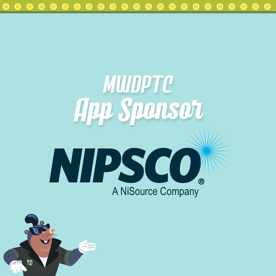 IN811's tweet image. 🤩 We are going to be thanking our Sponsors over the next two weeks in preparation for the biggest Damage Prevention bash of the year in the Midwest! First up is @NIPSCO! Thank you for sponsoring our App! Last year was our first year for it and it was a smash hit. #MWDPTC