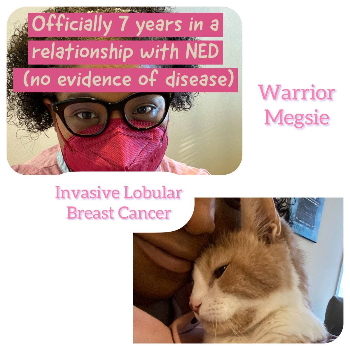 It’s official…NED and I are still in a relationship! 💗🙌🏽 Scans are clear and go back for an MRI in May ‘24! I thought my #scanxiety was under control but it drained me more than I thought it would. Cheers to 7 yrs! #bcsm #ayacancer #invasivelobular #breastcancer @ThanksCancer