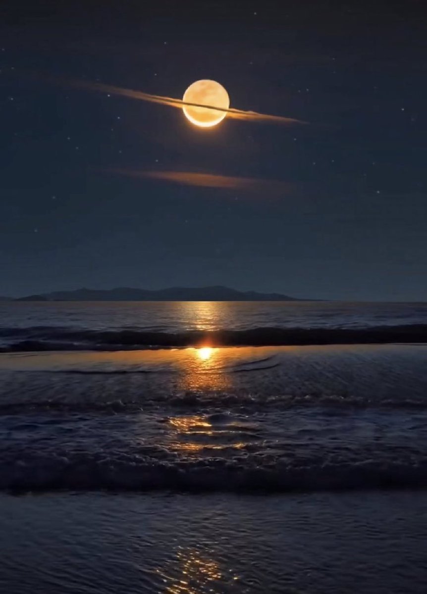 Moon dressed as Saturn.