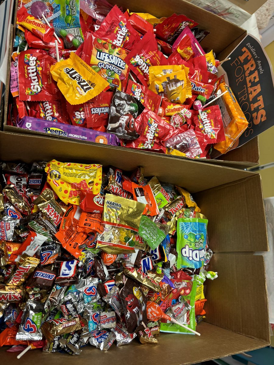 <a href="/JYJoyner/">Joyner Elementary</a> is donating #TreatsforTroops this Halloween season! This was just day one of collection! Drop off your extras tomorrow! 🎃 🍭 🍬 👻