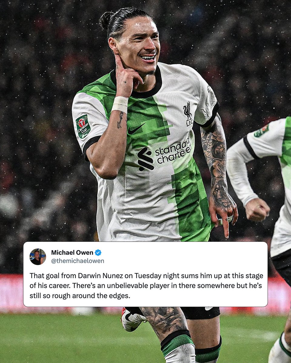 MonkeyManRule's tweet image. Bournemouth supporters laughed after Darwin Núñez's poor first touch.

Shortly after, he scored an incredible goal 🚀🤐. 

Kevin De Bruyne.  Zidane. Cole Palmer. Luis Suarez. Manchester United.  Cuba . Sky news . Glazers . Nunez