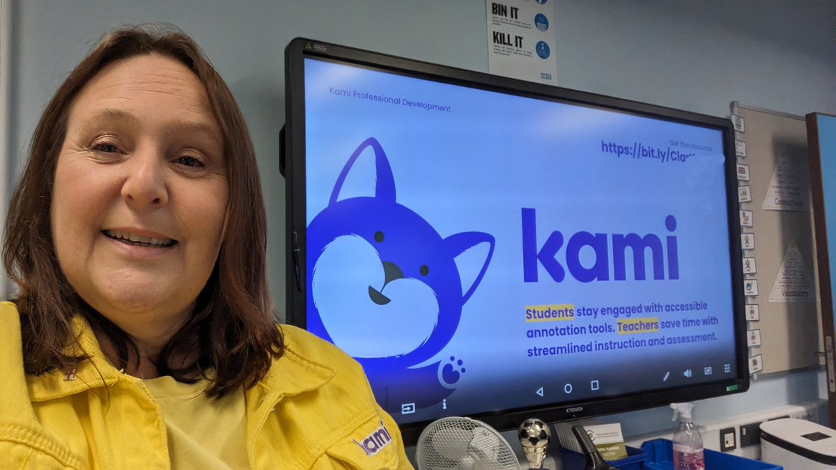 wendypeskett's tweet photo. Despite the weather warnings we visited Clarendon School this afternoon and shared the #KamiMagic @RennEnver Such a great group of teachers there. https://t.co/cXfMmmJftu