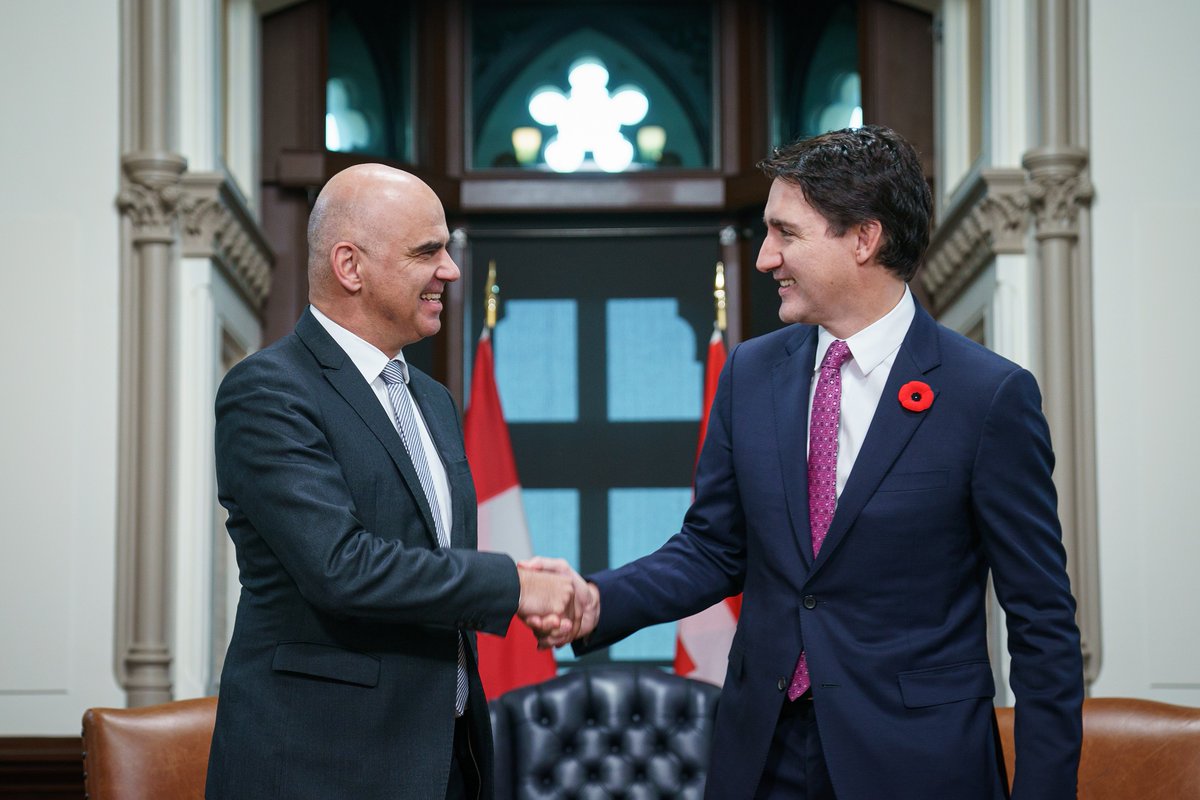 Prime Minister of Canada (@canadianpm) on Twitter photo Today, Prime Minister Justin Trudeau met with the President of Switzerland, Alain Berset. Read a summary of the meeting: ow.ly/xYUN50Q3Kxk Today, Prime Minister Justin Trudeau met with the President of Switzerland, Alain Berset. Read a summary of the meeting: ow.ly/xYUN50Q3Kxk