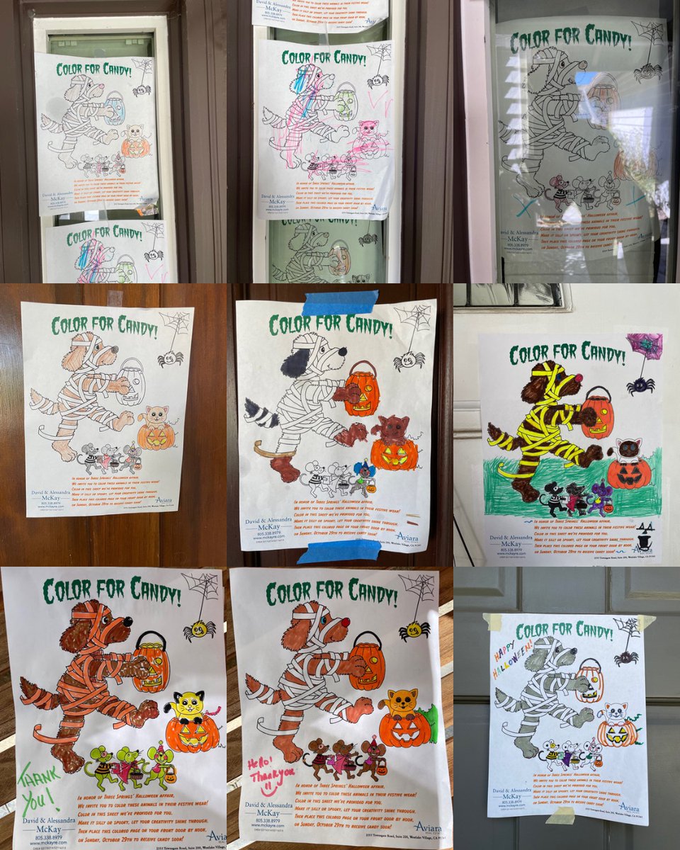 DavidMcKayTV's tweet photo. 🎃 Our 4th Annual 🖍️ "Color For Candy" 🍭

"It's become a bit of a family tradition". Some of the kids are waiting at the door, eagerly clutching their crayons and ready to unleash their creativity! 🖍️👻
#ColorForCandy #Halloween #WestlakeVillage #California #FamilyTradition https://t.co/xR2RcEZwVN