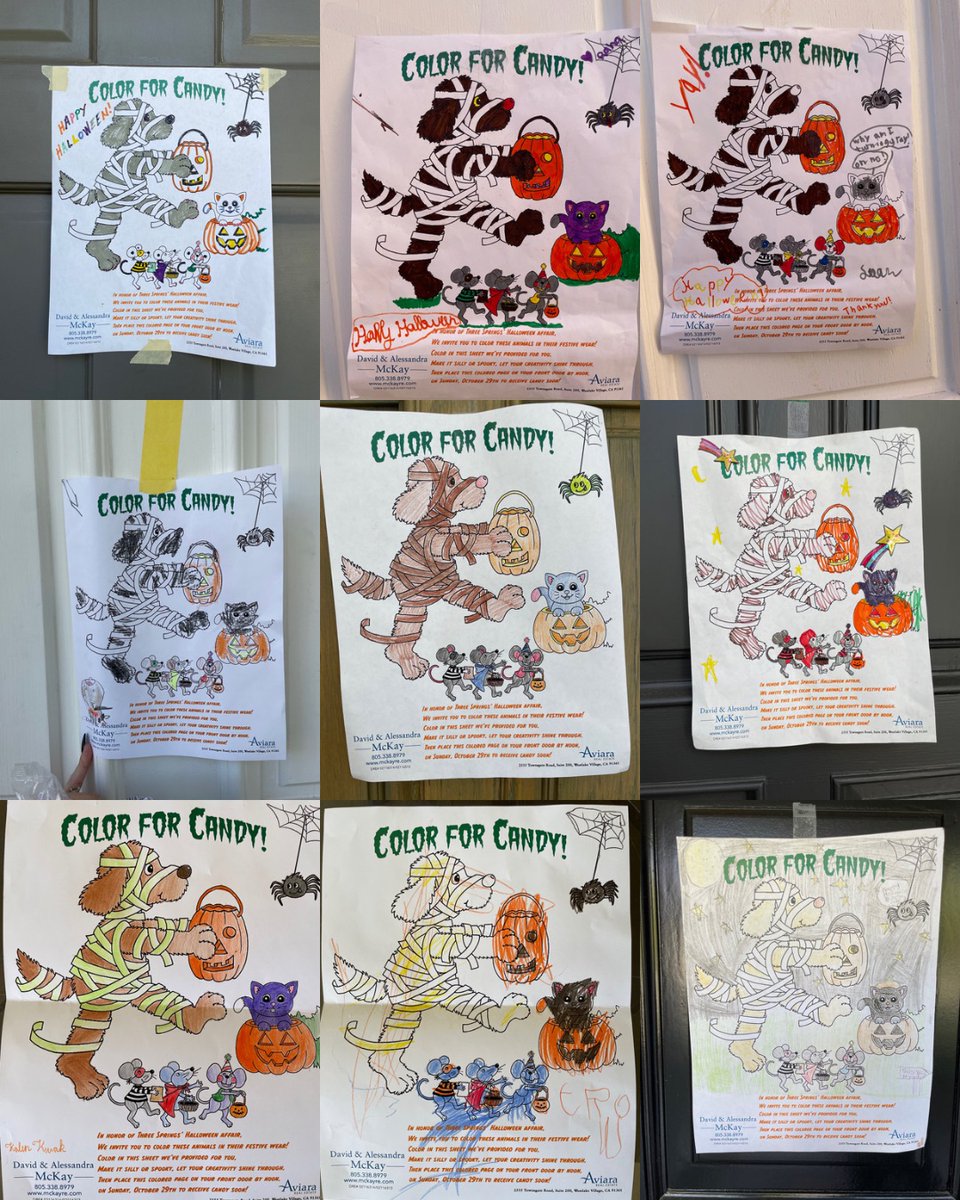 DavidMcKayTV's tweet photo. 🎃 Our 4th Annual 🖍️ "Color For Candy" 🍭

"It's become a bit of a family tradition". Some of the kids are waiting at the door, eagerly clutching their crayons and ready to unleash their creativity! 🖍️👻
#ColorForCandy #Halloween #WestlakeVillage #California #FamilyTradition https://t.co/xR2RcEZwVN