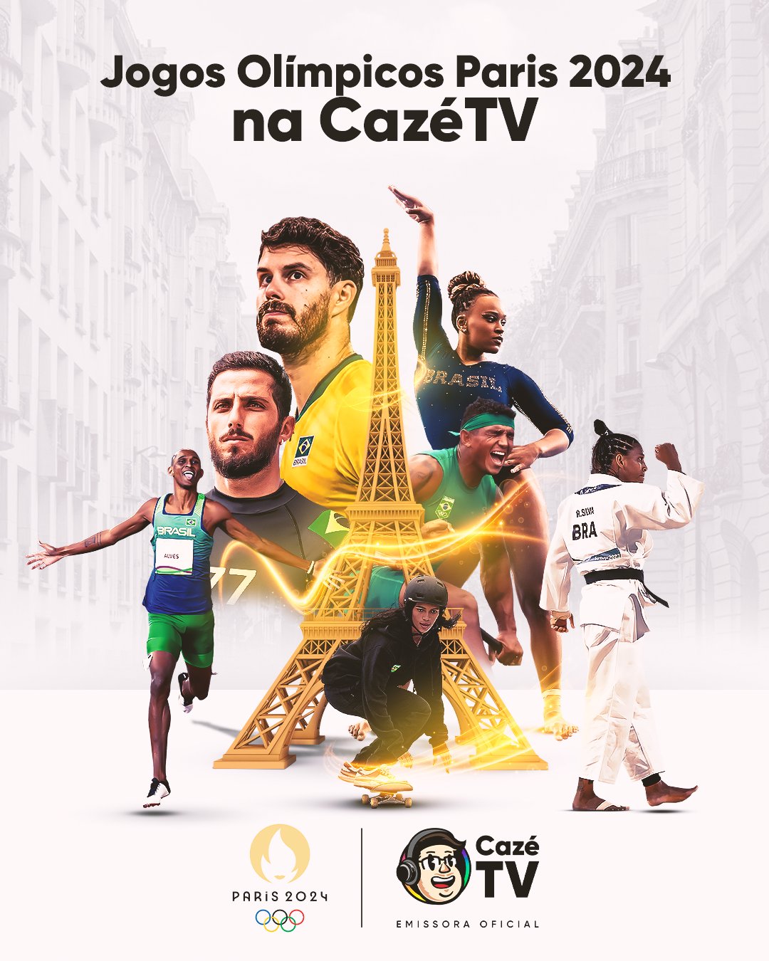 CazéTV vai transmitir os Jogos Olímpicos Paris 2024 em 2023