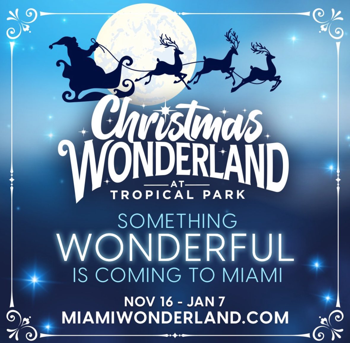 OfficialJoelF's tweet photo. Looks like Santa’s Enchanted Forest will have competition this year — at their old original home in Tropical Park 🎄 

Christmas Wonderland promises the largest traveling Ferris wheel in North America and thrill rides including the biggest Christmas coaster in South Florida

Meanwhile, Santa’s will be celebrating their 40th anniversary in Medley. 

Both theme parks include the rides in admission price along with free parking. 

Santa’s Enchanted Forest: $44.86 (+ tax)
Christmas Wonderland: $39 (+ tax)

SEF: Nov. 9 - Jan. 7
Christmas Wonderland: Nov. 16 - Jan. 7