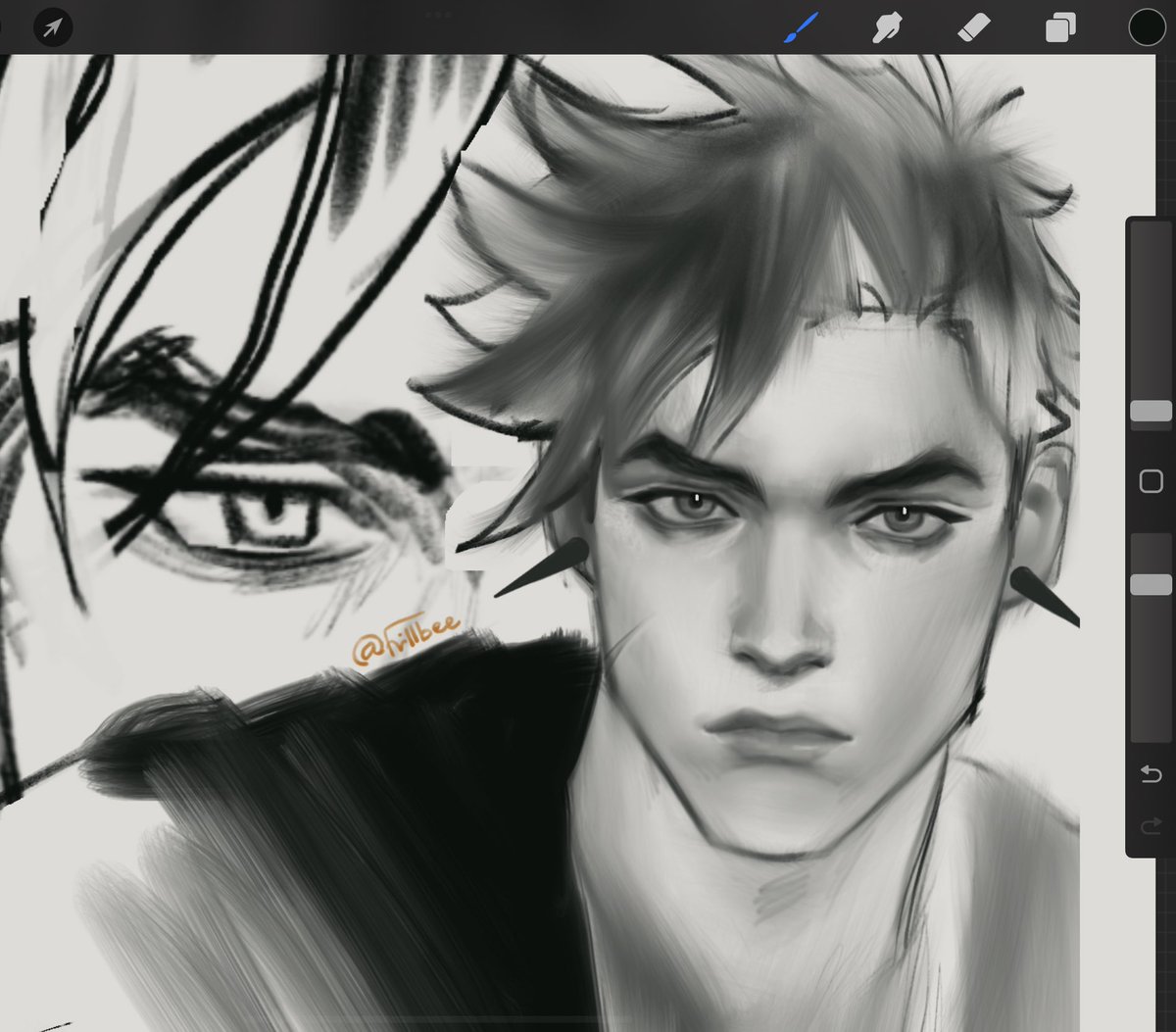 Have to retouch his face because he looks very baby, but anyways wanted to post a wip of this one