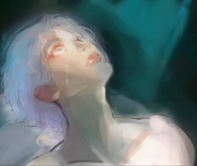 WIP I'm drawing... And it's my OC. Scary stuff right after Scary month