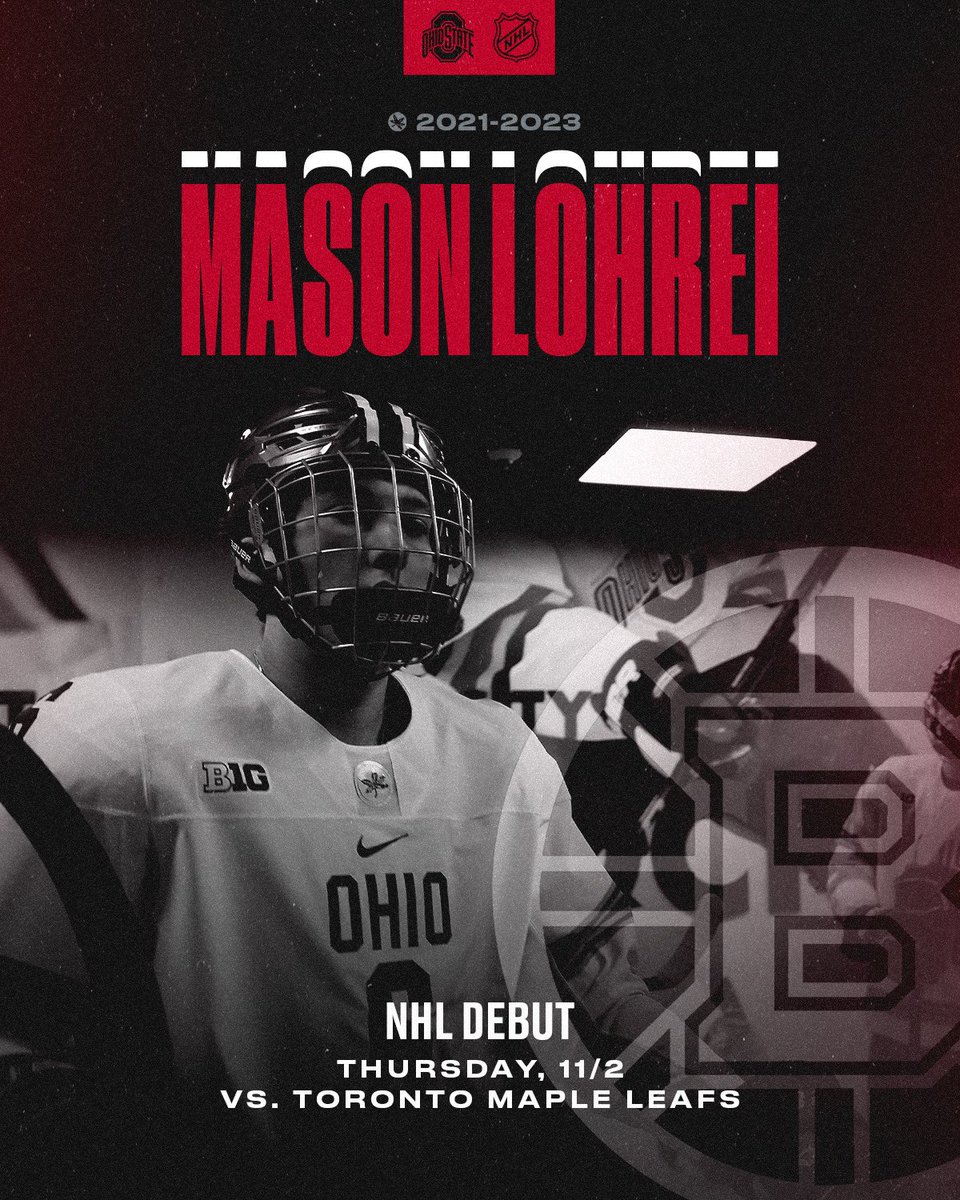 Congrats to <a href="/Mason_lohrei20/">Mason Lohrei</a> on his <a href="/NHL/">NHL</a> debut tonight❗️

#NHLBruins #ProBucks #GoBucks